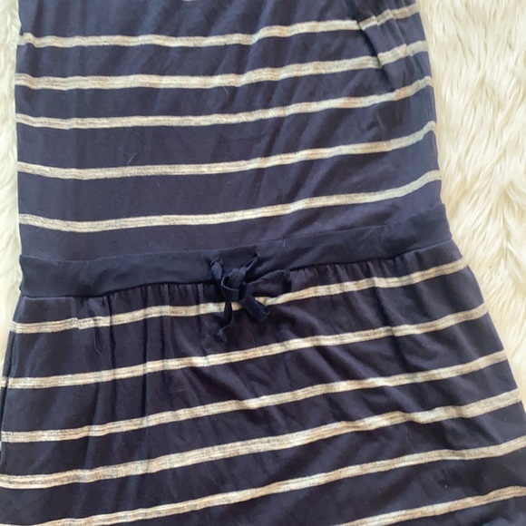 Navy Blue/Heather Gray Dakini Striped Tank Dress. (Small) - Picture 6 of 6